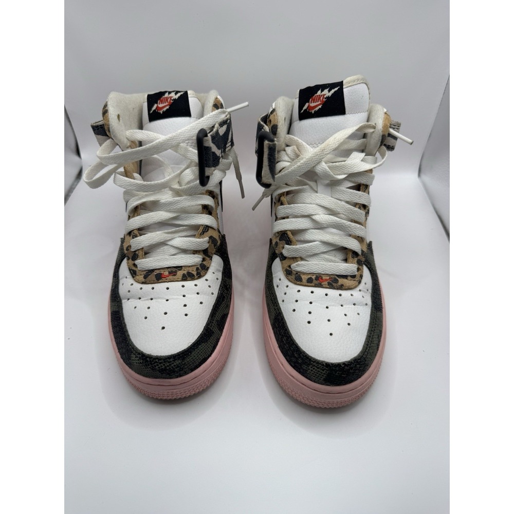 Nike Air Force 1 Women's Size 7.5 Mid Tunnel Walk Animal Instinct Sneakers Shoe - Picture 4 of 10